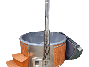 Equinox Hot Tub Elite Wood Fire Spa Grey / Wood off grid NO ELECTRICS