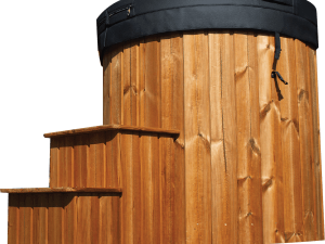 Solo Ice Bath Grey Shell - Light Oak (With Matching Steps)