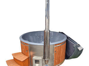 Equinox Hot Tub FULL Deluxe Wood Fire Kit Spa Grey / Wood (14 -21 Days Order Time) (Light Oak) 13amp