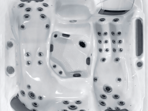 SB642DL-B PRO LIGHT R10 Plus Silver White Marble Hot Tub