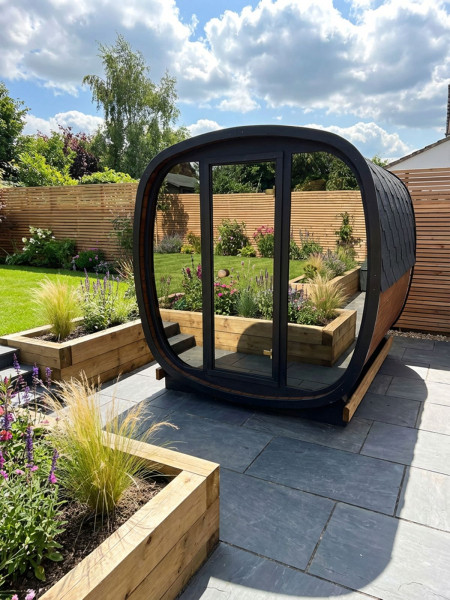 Woodchop Mirrored Sauna 200cm Thermowood (Pre-Assesmbled)