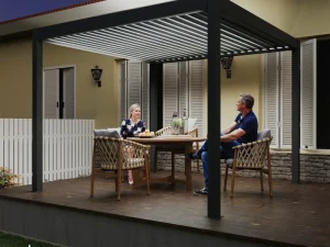 3 x 3(m) Electric Louvered Pergola with LED Lights