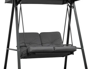 2 Seater Garden Swing Chair with Adjustable Tilting Canopy